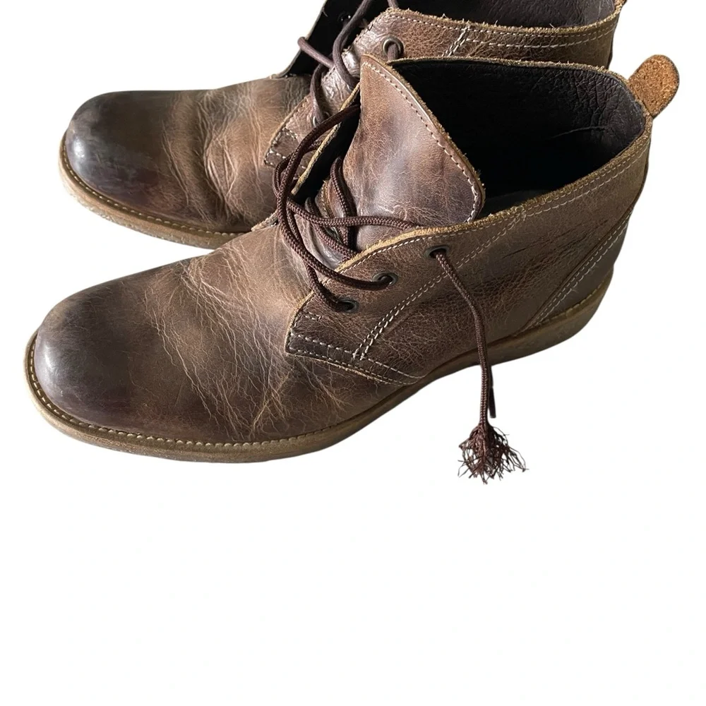 BED STU Draco Brown Leather Chukka Ankle Boots 8.5‎